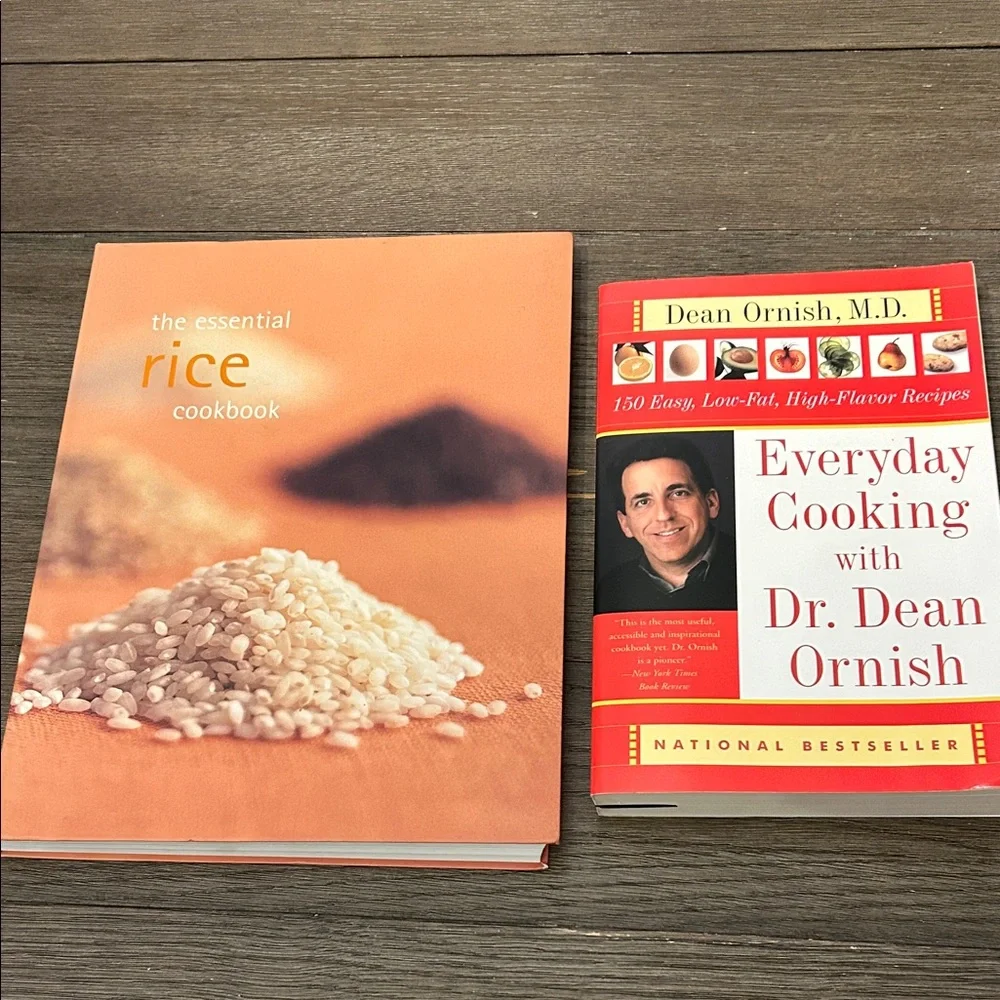 The Essential Rice Cookbook & Everyday cooking with Dr Dean Ornish very good